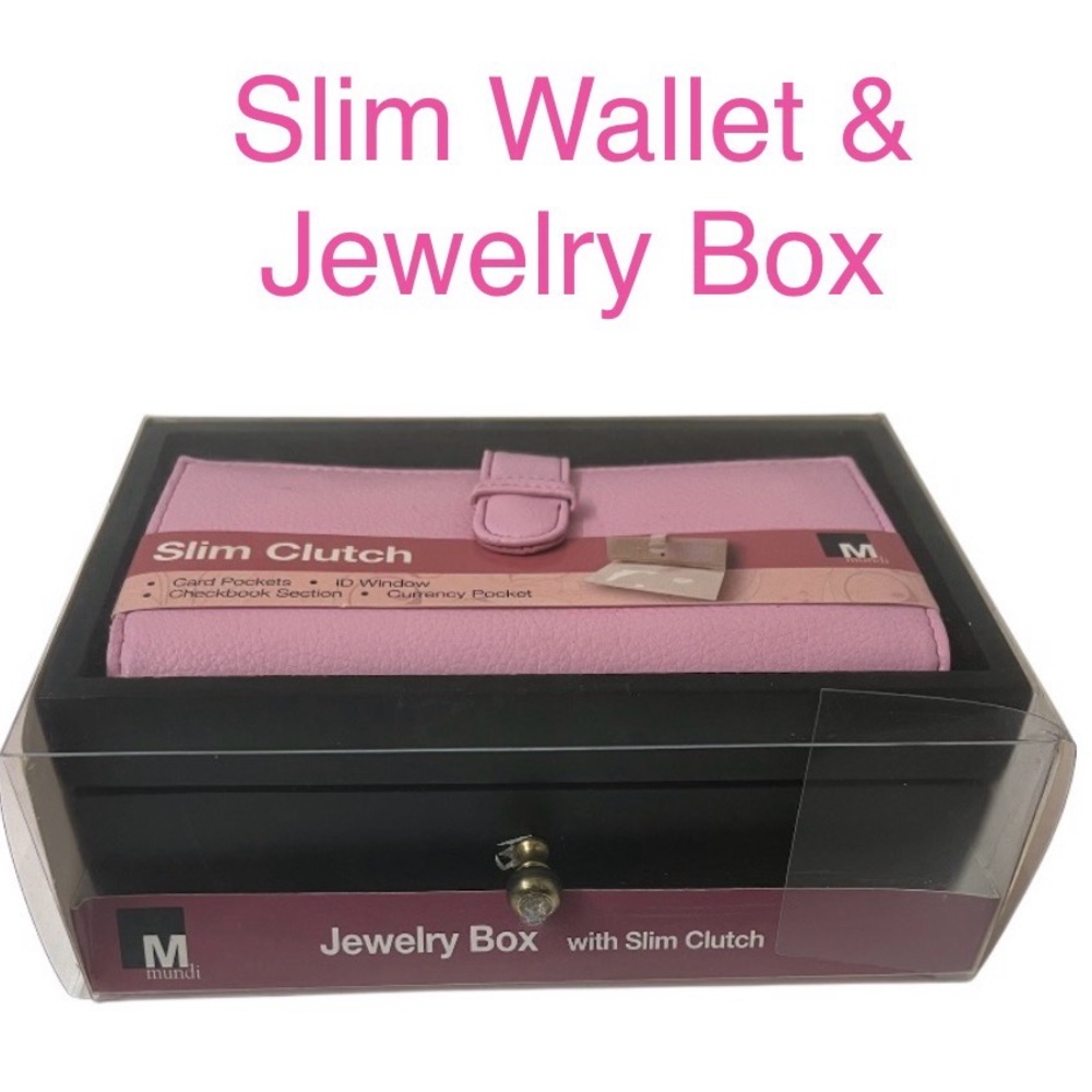💕 NEW Mundi Slim Clutch & Jewelry Box